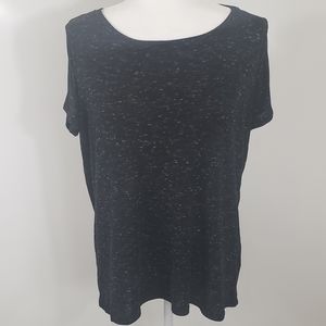 Mudd Knot Tied Tee Shirt Black Speckled Si…